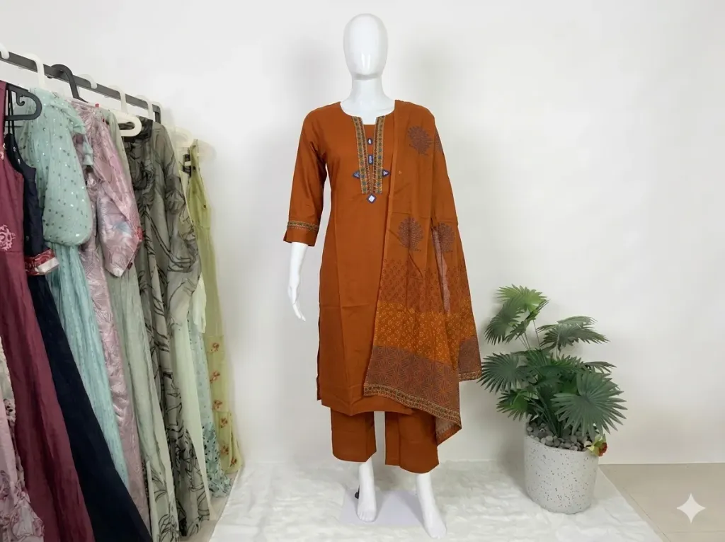 Rust Orange Ethnic Set