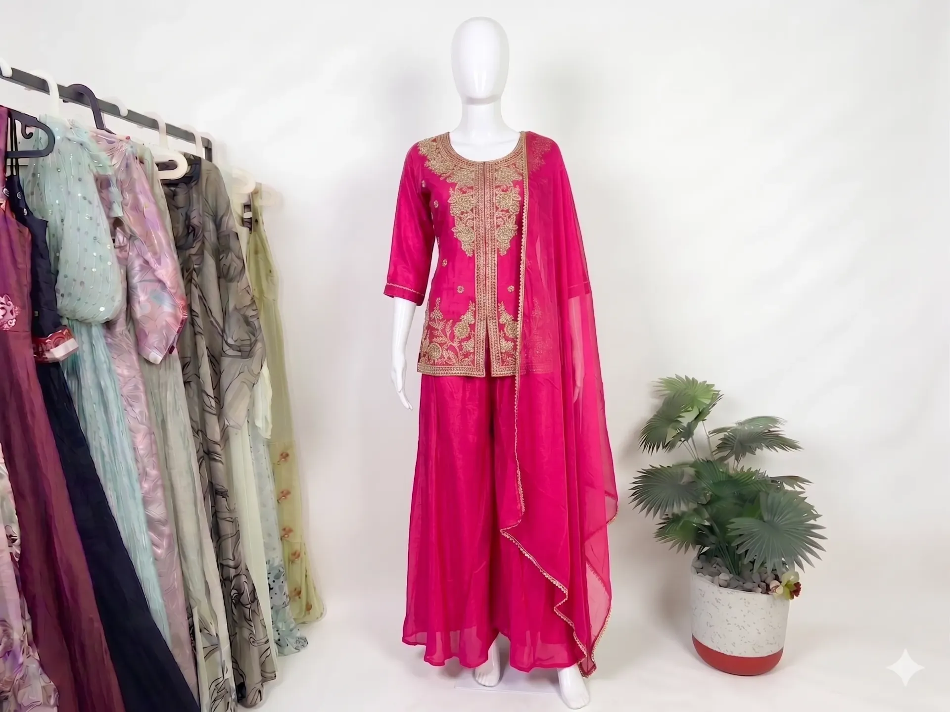 Gulabi Gulaal Plazo Set