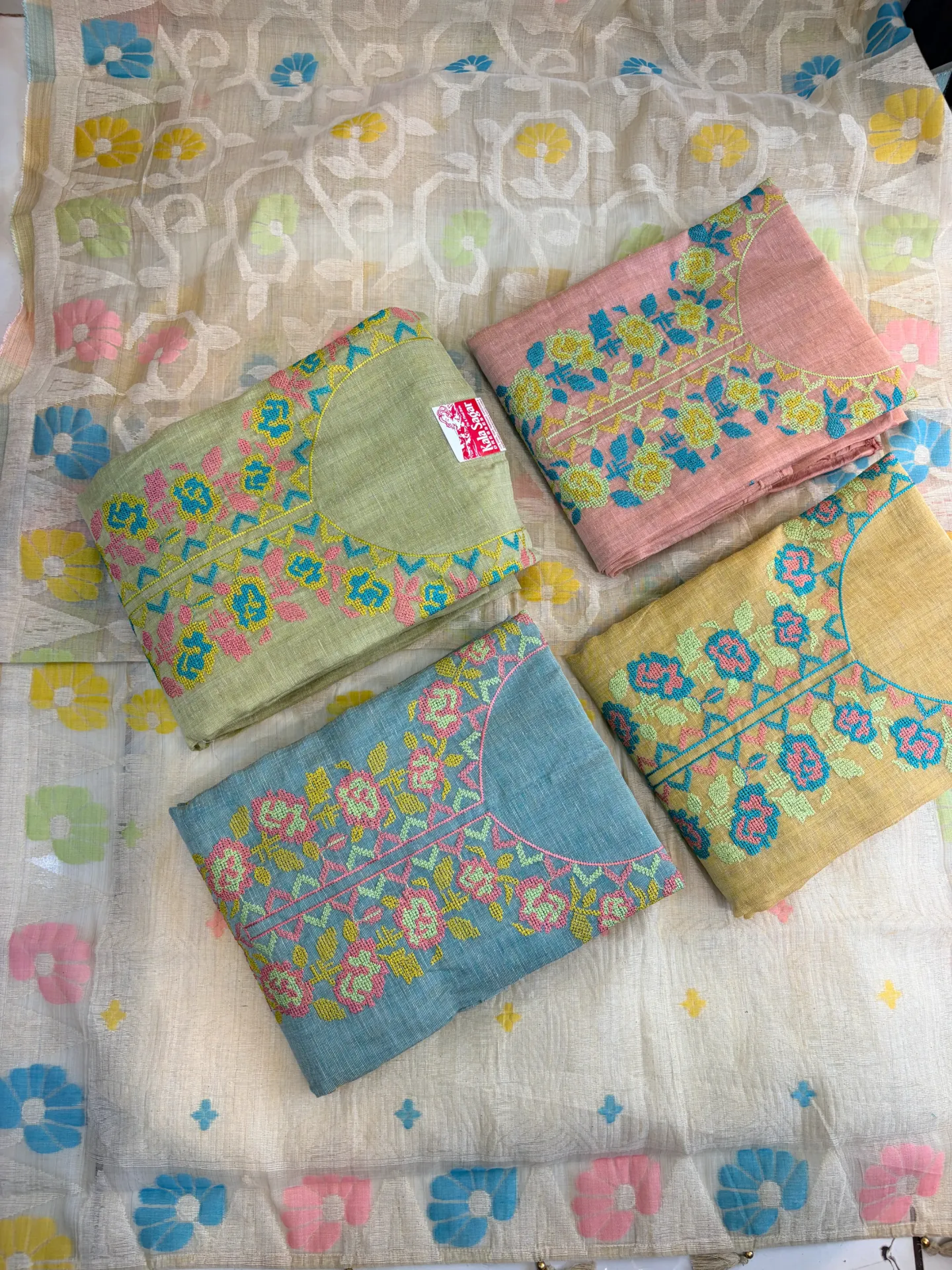 Chanderi Dress Material Set