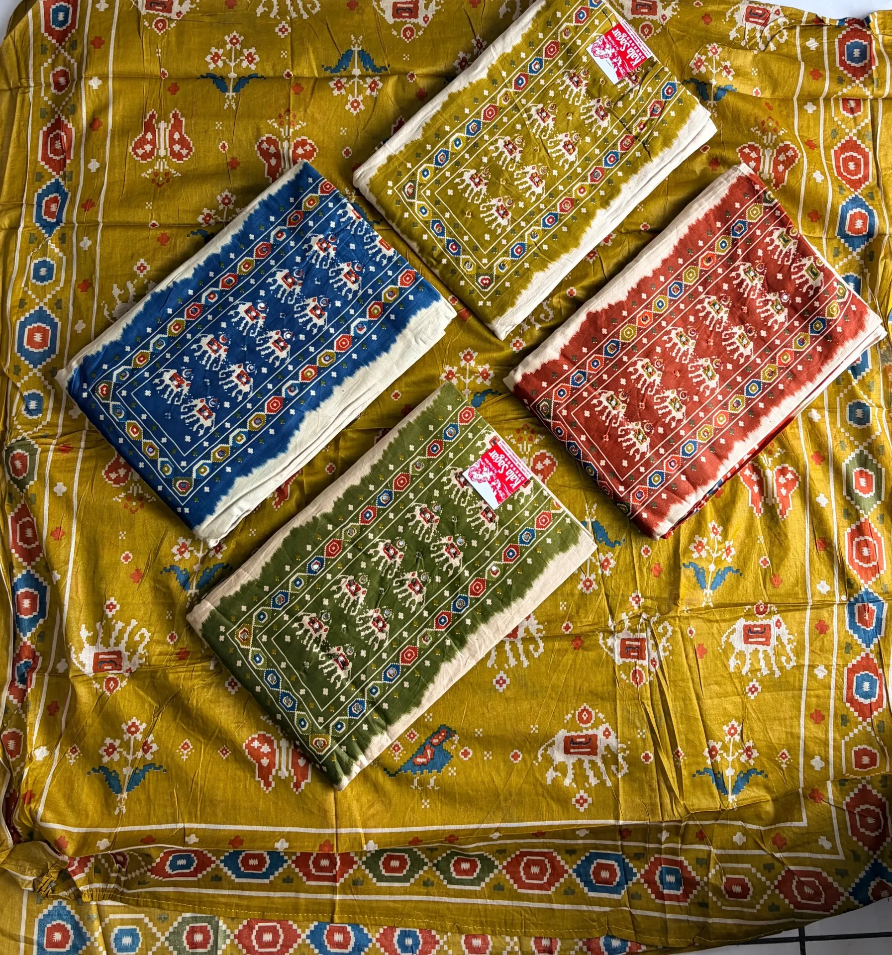 Ethnic Patola Printed Unstitched Dress Material