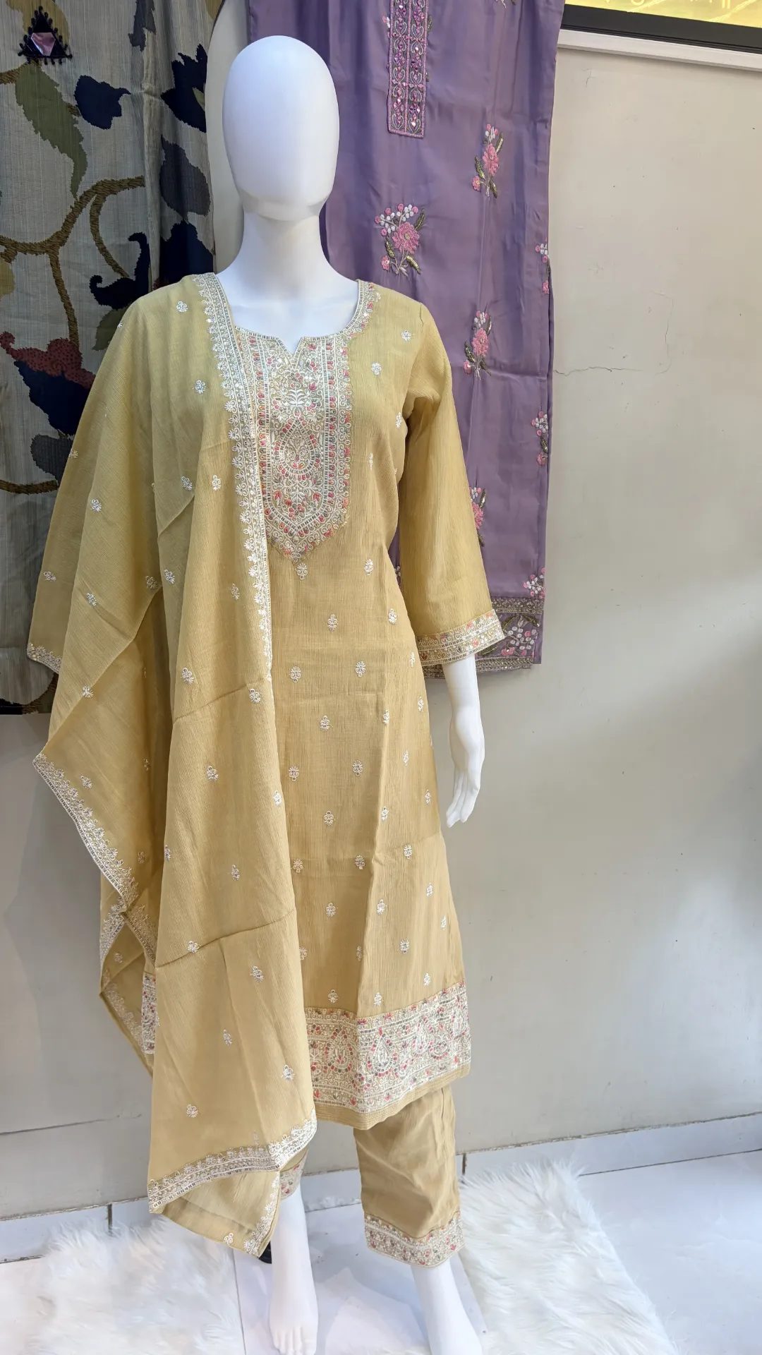 Pastel Serenade Set with Dupatta
