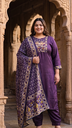 Elegant Deep Purple Straight Dress
