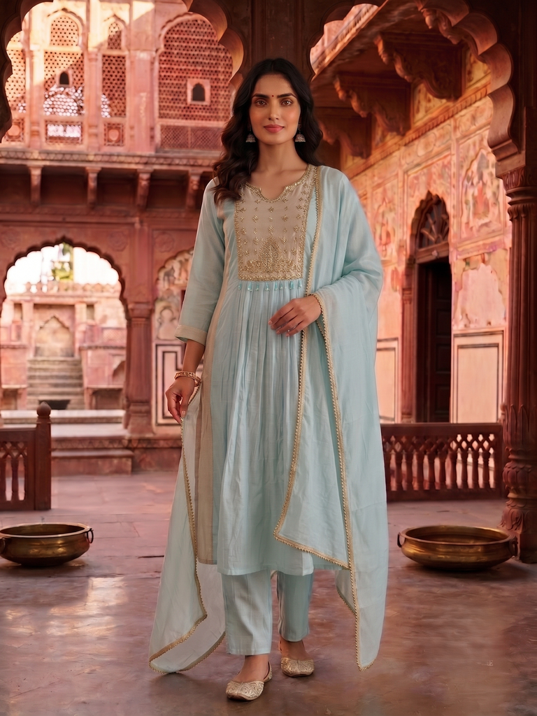 [sku/mtcs/0001] Most Trending Chanderi Dress (M)